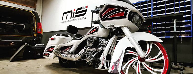 Motorcycle Audio Installation and Lighting